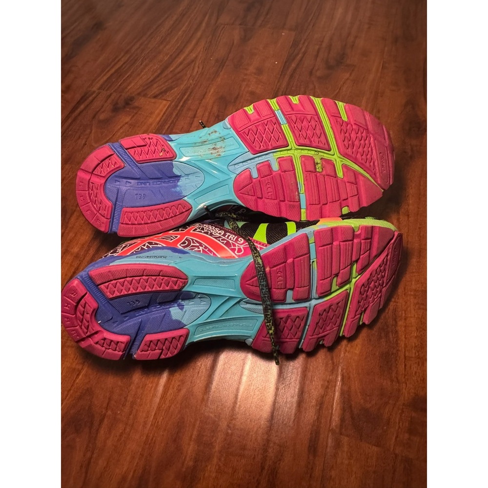 Asics Womens Gel-Noosa Tri 9 Running Shoes Multicolor Black T458N Lace Up 9 M - Picture 6 of 8